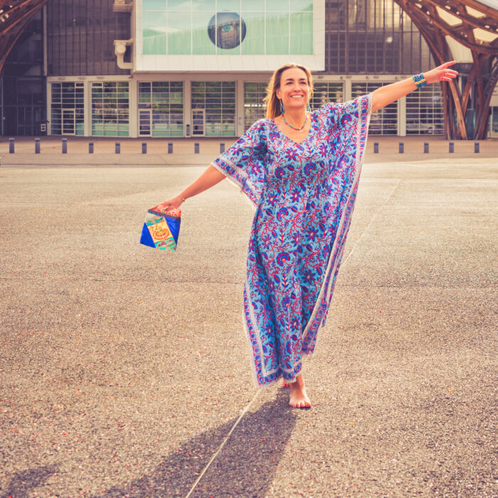 Caftan bleu indien