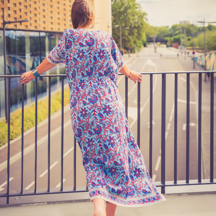 Caftan bleu indien – Image 3