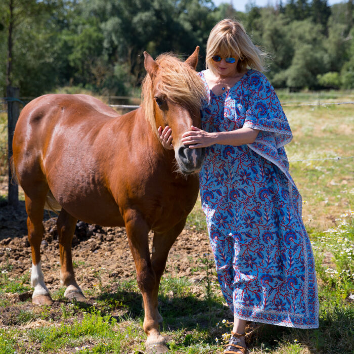 Caftan bleu indien – Image 4