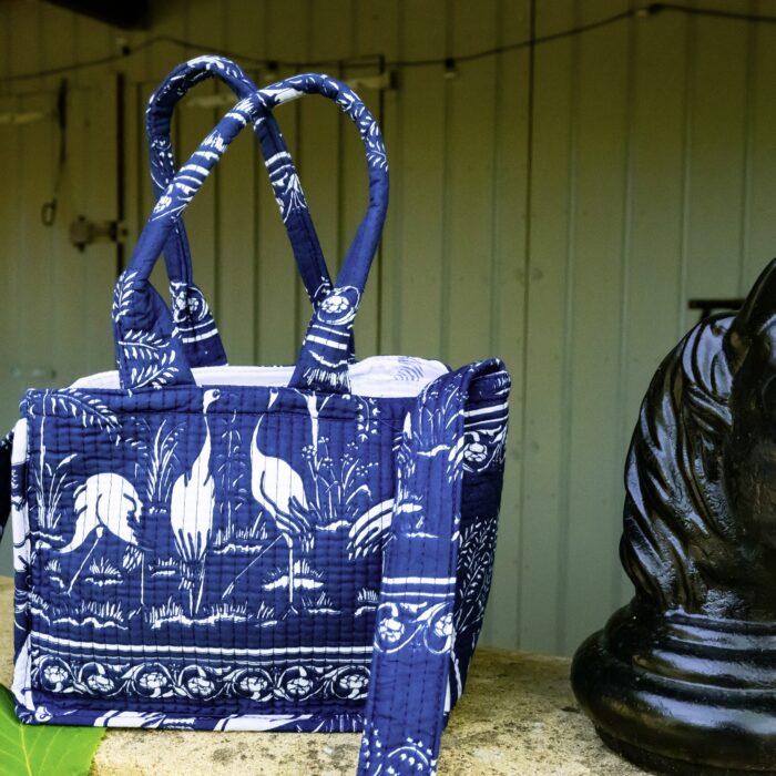 Sac à main motif oiseau grue – Image 2